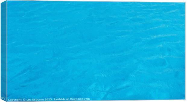 Blue Water Canvas Print by Lee Osborne