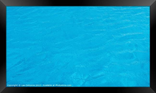 Blue Water Framed Print by Lee Osborne