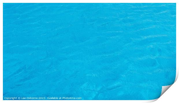 Blue Water Print by Lee Osborne