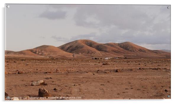 Hills of Fuerteventura Acrylic by Lee Osborne