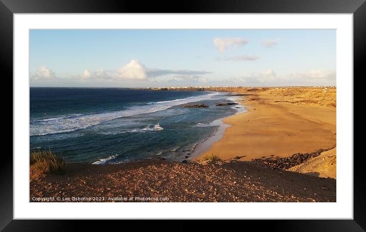 Golden Hour, El Cotillo, Fuerteventura Framed Mounted Print by Lee Osborne