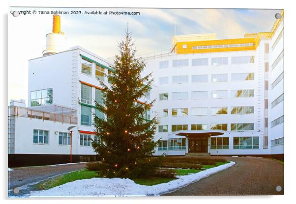 Christmas Tree at Paimio Sanatorium by Alvar Aalto Acrylic by Taina Sohlman