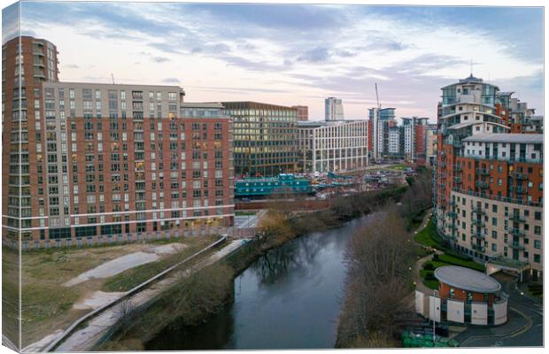 Leeds Cityscape Canvas Print by Apollo Aerial Photography