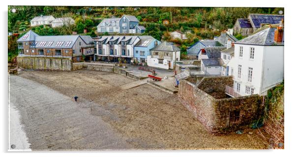 Cawsand Beach Cornwall Acrylic by Peter F Hunt
