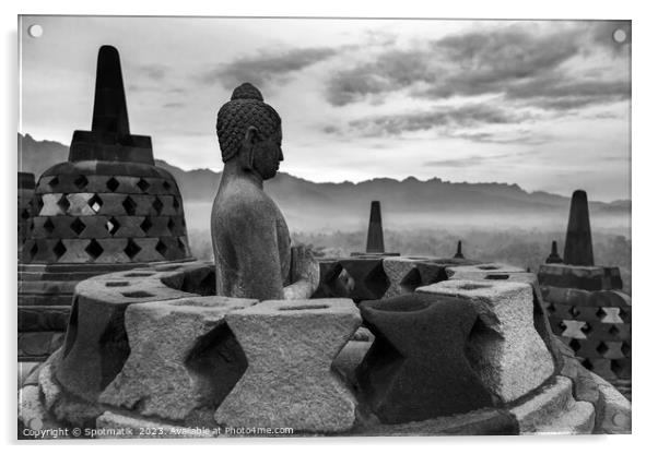 Borobudur Java Hinduism and Buddhism Statues Indonesia Asia Acrylic by Spotmatik 