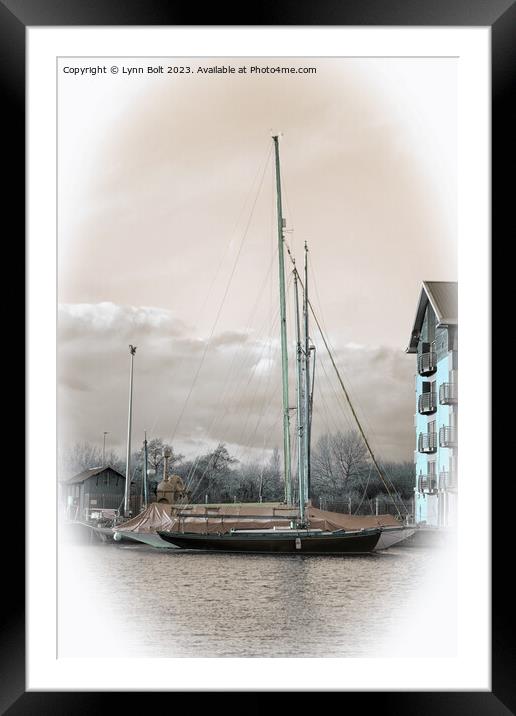 Yachts at Gloucester Quays Framed Mounted Print by Lynn Bolt