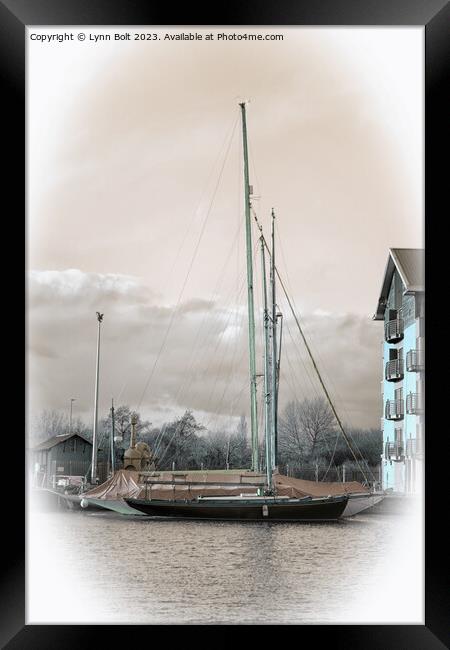 Yachts at Gloucester Quays Framed Print by Lynn Bolt