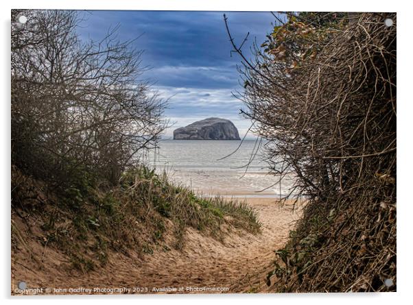 Bass Rock From Seacliff Beach. Acrylic by John Godfrey Photography