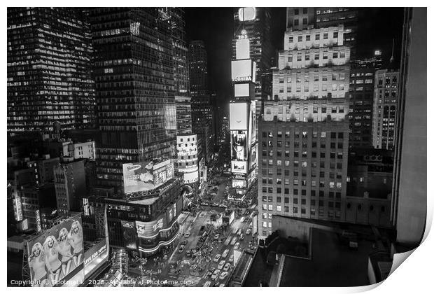 Night time Times Square Manhattan New York America Print by Spotmatik 