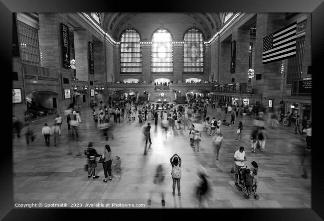 Grand Central station rail terminal New York America Framed Print by Spotmatik 
