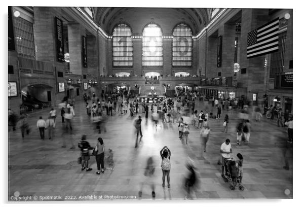 Grand Central station rail terminal New York America Acrylic by Spotmatik 