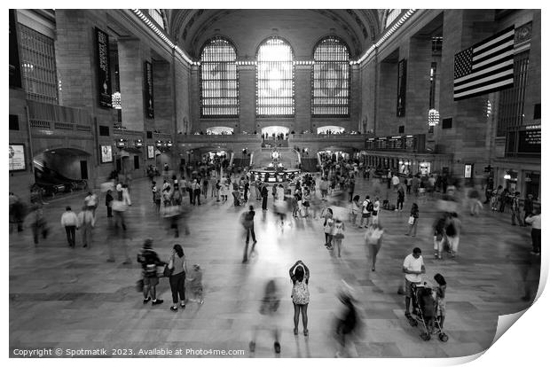 Grand Central station rail terminal New York America Print by Spotmatik 