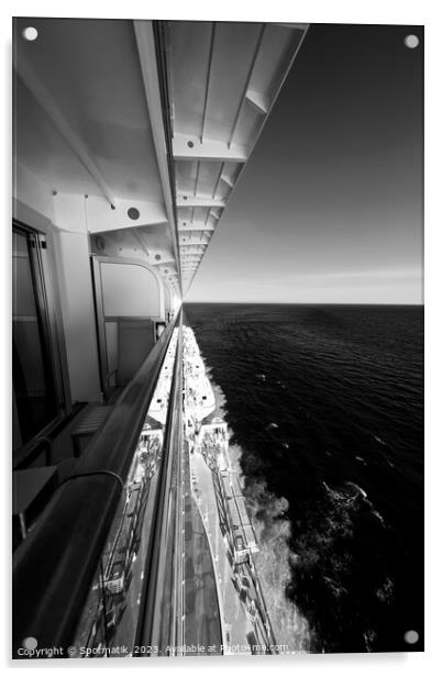 Norway fjord view from on board Cruise ship Acrylic by Spotmatik 