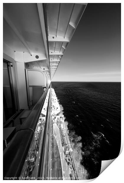 Norway fjord view from on board Cruise ship Print by Spotmatik 