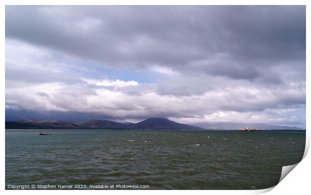 Majestic Storm over Tralee Bay Print by Stephen Hamer