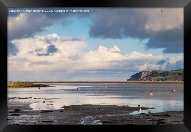 Approaching Tide in Red Wharf Bay Anglesey  Framed Print by Pearl Bucknall