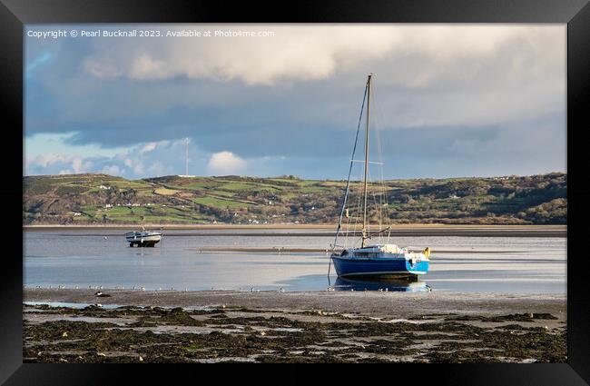Approaching Tide in Red Wharf Bay Anglesey  Framed Print by Pearl Bucknall