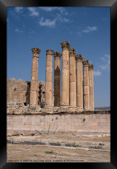 Artemis Temple Columns in Gerasa, Jordan Framed Print by Dietmar Rauscher