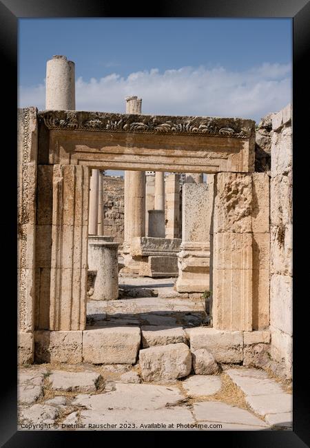 Macellum Entrance in Gerasa, Jordan Framed Print by Dietmar Rauscher