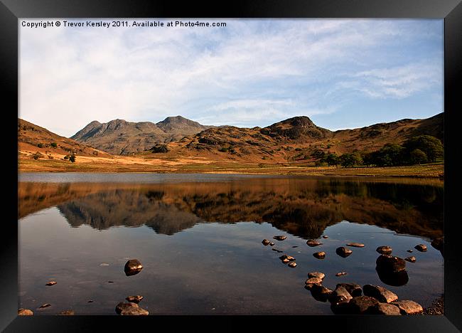 Peaceful Waters in the Lake District Framed Print by Trevor Kersley RIP