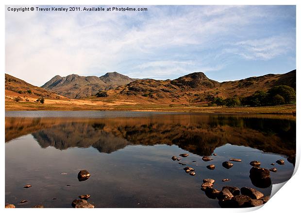 Peaceful Waters in the Lake District Print by Trevor Kersley RIP