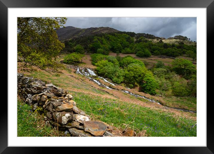 Spring in Cwm Llan, Snowdonia, Wales Framed Mounted Print by Andrew Kearton
