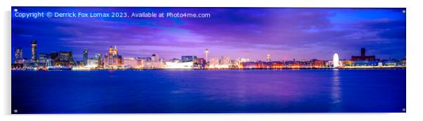 Liverpool city Acrylic by Derrick Fox Lomax