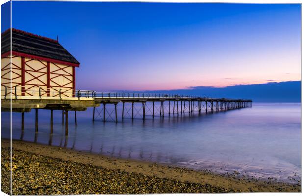 All is quiet at Saltburn by the sea Canvas Print by Tim Hill