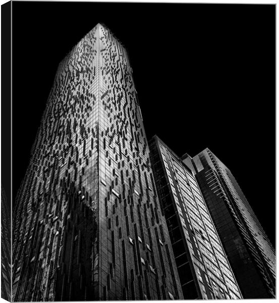 Black and White Architecture building of City of Melbourne, Australia. Canvas Print by Maggie Bajada