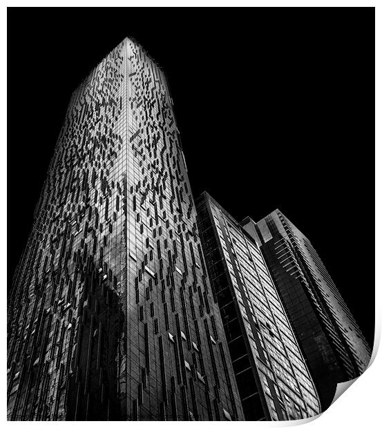 Black and White Architecture building of City of Melbourne, Australia. Print by Maggie Bajada