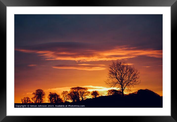 Cotswolds dawn Framed Mounted Print by Simon Johnson