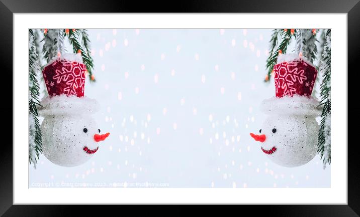 Snowman christmas Framed Mounted Print by Cristi Croitoru