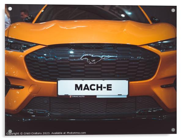  Ford Mustang Mach -E  Acrylic by Cristi Croitoru