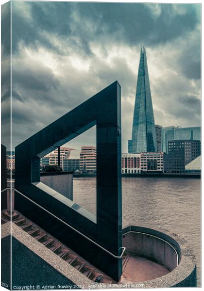 The Shard across the river Canvas Print by Adrian Rowley