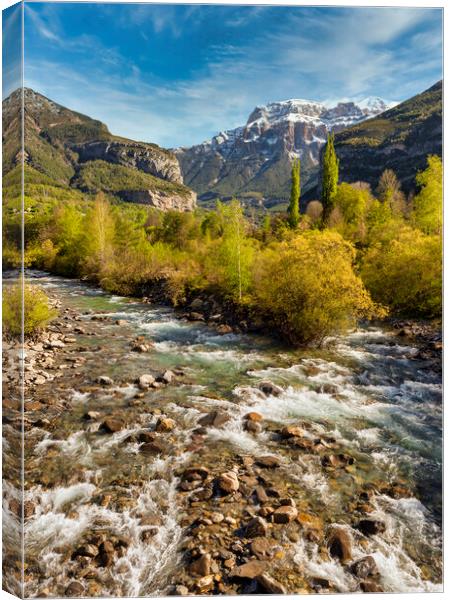 Photography with a mountainous landscape under the blue sky Canvas Print by Vicen Photo