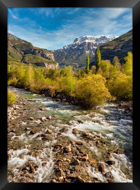 Photography with a mountainous landscape under the blue sky Framed Print by Vicen Photo