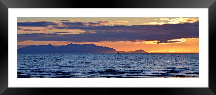 Northern end of Arran at sunset Framed Mounted Print by Allan Durward Photography