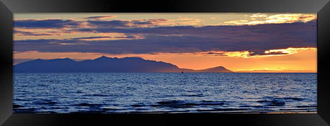 Northern end of Arran at sunset Framed Print by Allan Durward Photography