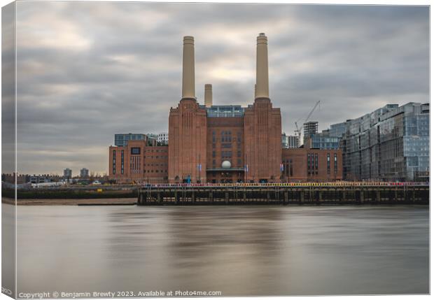 Battersea Power Station Long Exposure Canvas Print by Benjamin Brewty