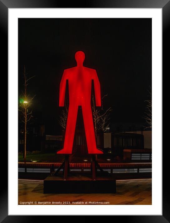 Red Man  Framed Mounted Print by Benjamin Brewty
