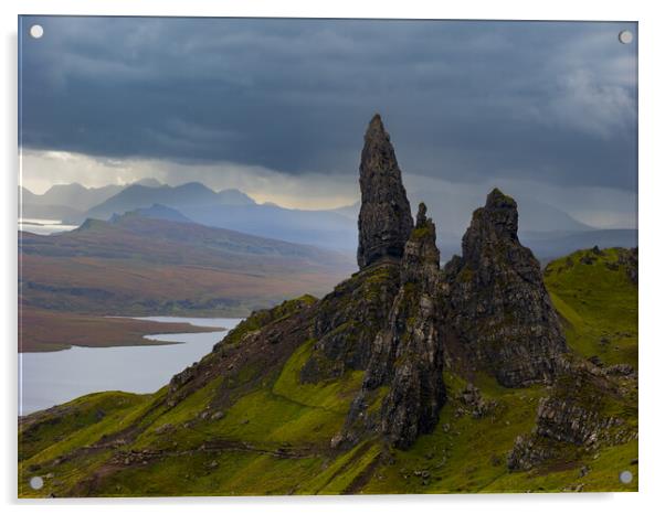 Old Man of Storr, Isle of Skye. Acrylic by Tommy Dickson