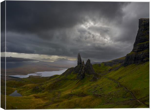 The Old Man Of Storr, Isle of Skye. Canvas Print by Tommy Dickson