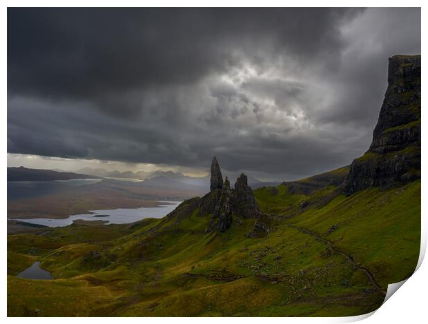 The Old Man Of Storr, Isle of Skye. Print by Tommy Dickson