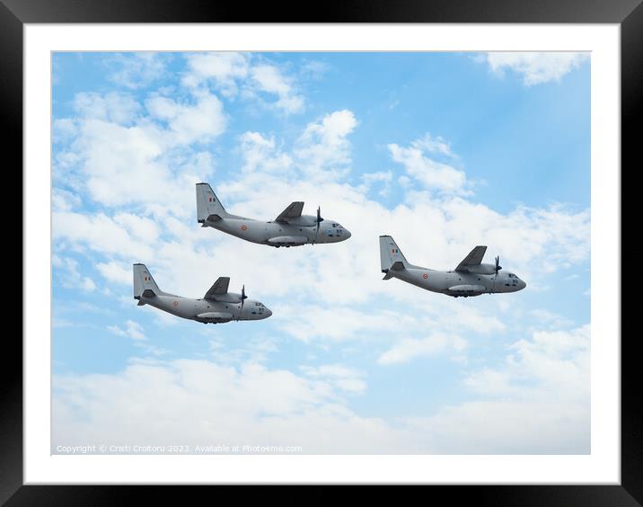 C-27J Spartan military transport aircraft Framed Mounted Print by Cristi Croitoru