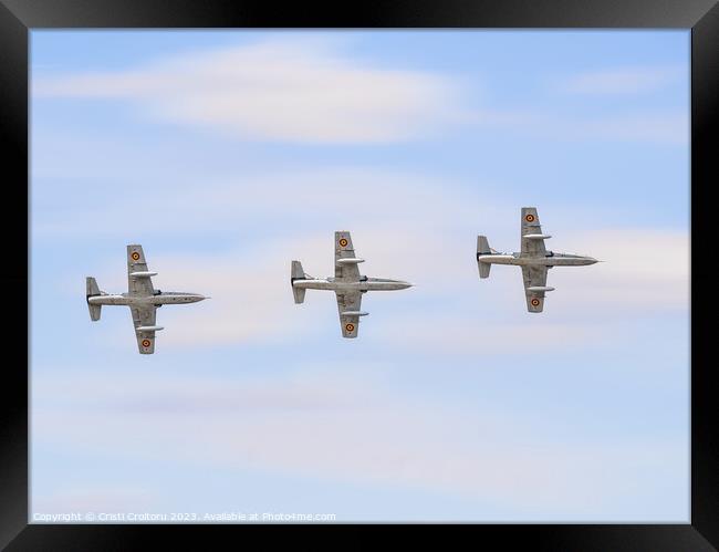 Three light attack aircrafts Framed Print by Cristi Croitoru