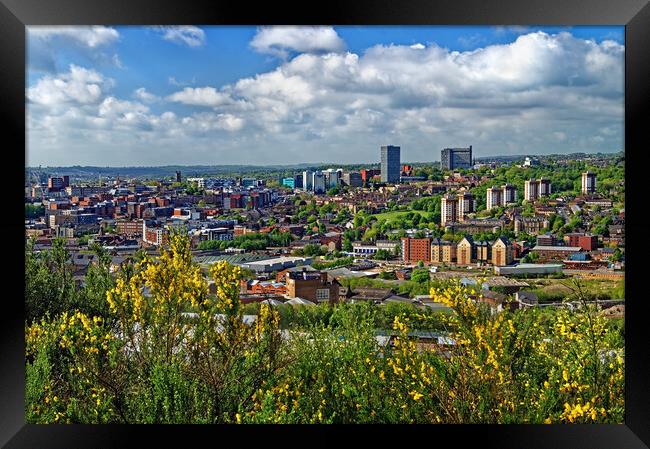 Parkwood Springs View over Sheffield Framed Print by Darren Galpin