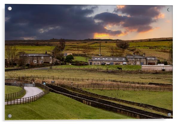 Scenes of Yorkshire - Dusk Acrylic by Glen Allen