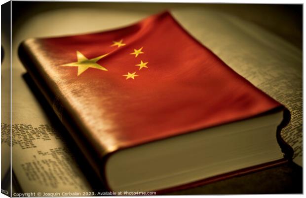 A great book about China, with all its laws and re Canvas Print by Joaquin Corbalan