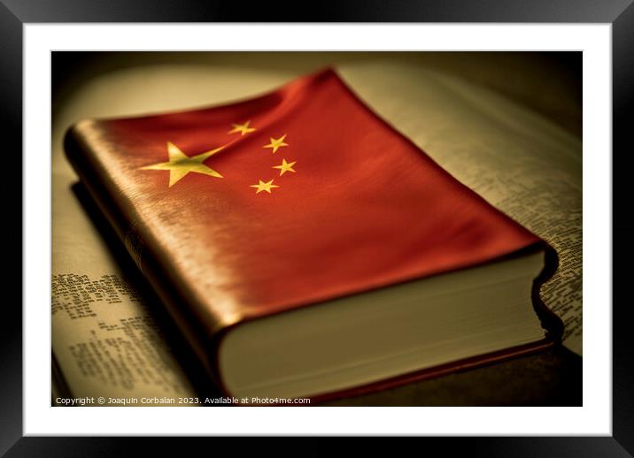 A great book about China, with all its laws and re Framed Mounted Print by Joaquin Corbalan
