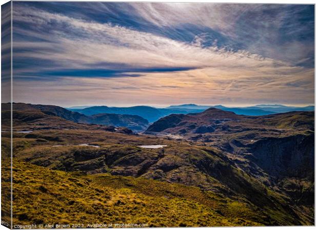 Rolling Mountains Canvas Print by Alex Brown